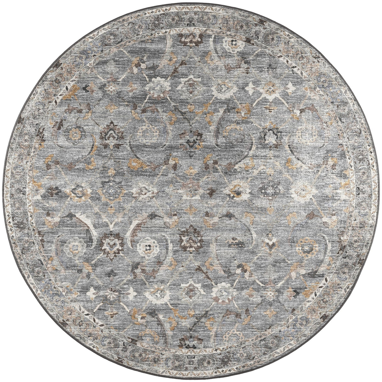 Dalyn Jericho JC4 Silver Rug round rug