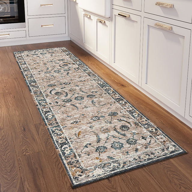Dalyn Jericho JC4 Taupe Rug shown in a room