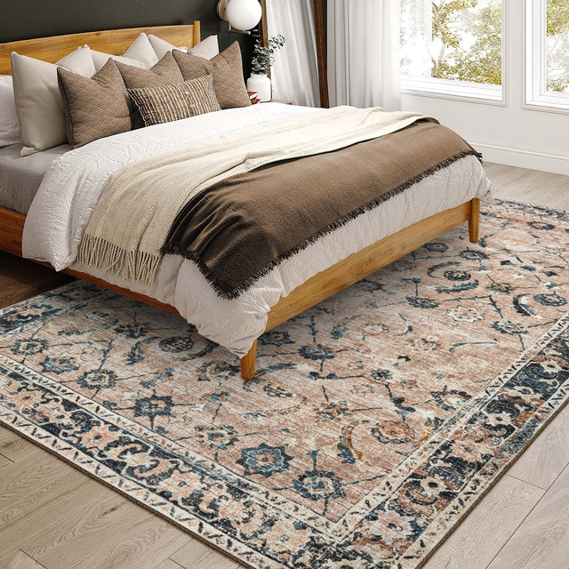 Dalyn Jericho JC4 Taupe Rug shown in a room