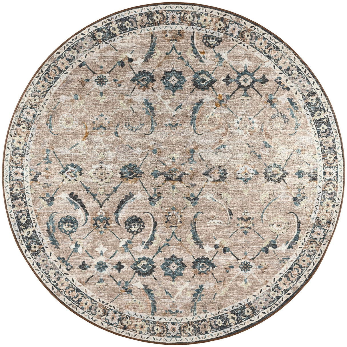 Dalyn Jericho JC4 Taupe Rug round rug