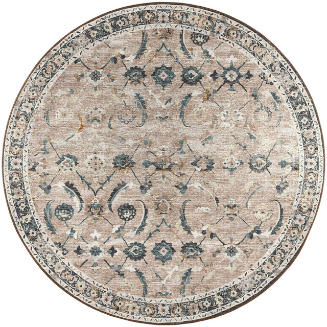 Dalyn Jericho JC4 Taupe Rug round rug