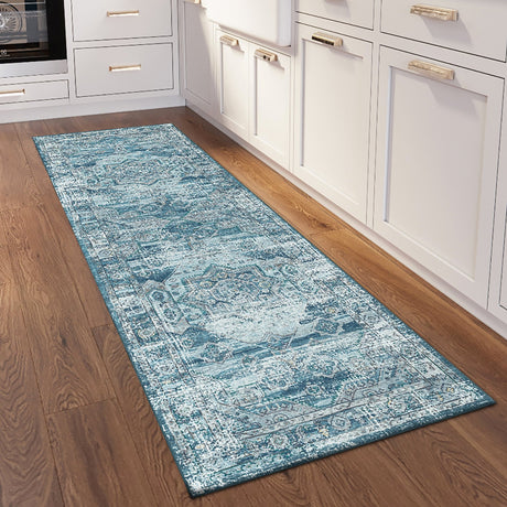 Dalyn Jericho JC5 Denim Rug shown in a room