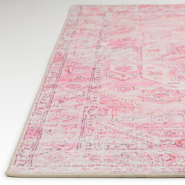 Dalyn Jericho JC5 Rose Rug finished edge detail