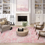Dalyn Jericho JC5 Rose Rug shown in a room