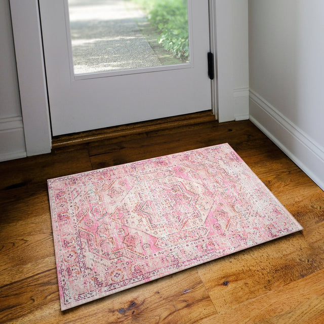 Dalyn Jericho JC5 Rose Rug shown in a room