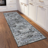 Dalyn Jericho JC5 Steel Rug shown in a room