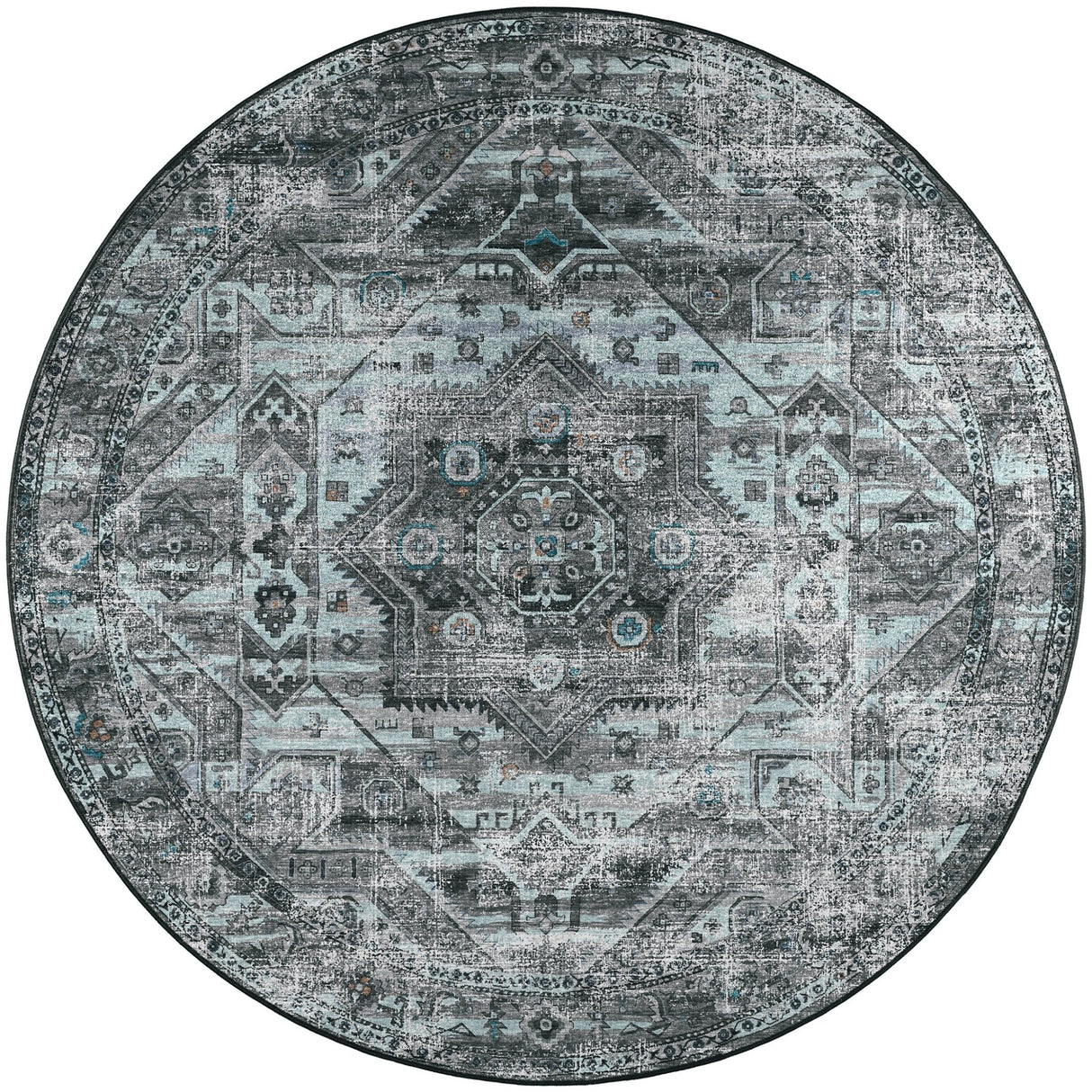 Dalyn Jericho JC5 Steel Rug round rug