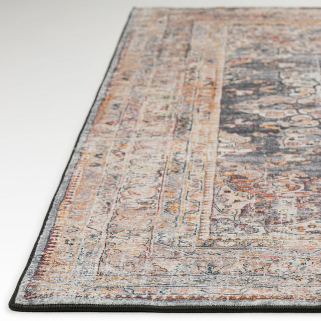 Dalyn Jericho JC6 Charcoal Rug finished edge detail