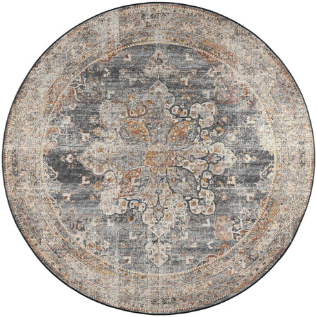 Dalyn Jericho JC6 Charcoal Rug round rug
