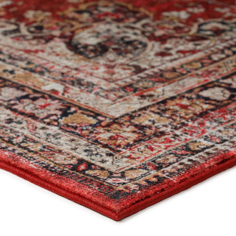 Dalyn Jericho JC6 Garnet Rug corner detail