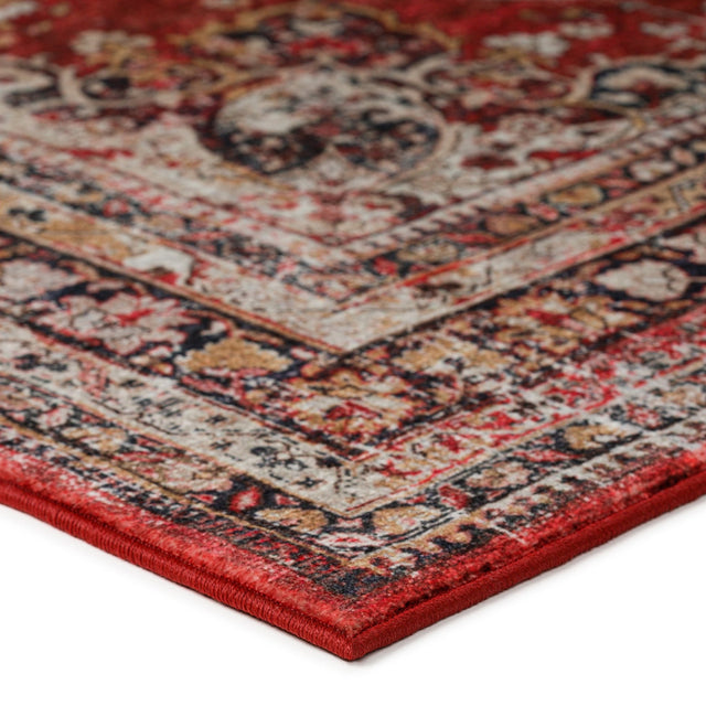 Dalyn Jericho JC6 Garnet Rug corner detail