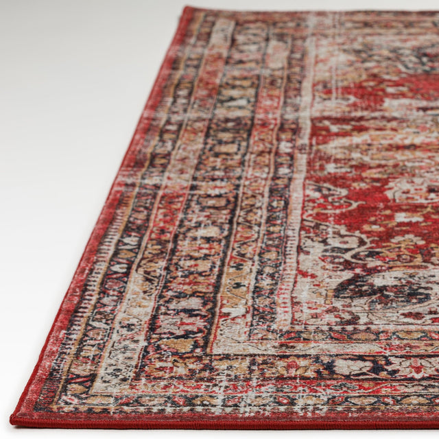 Dalyn Jericho JC6 Garnet Rug finished edge detail
