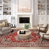 Dalyn Jericho JC6 Garnet Rug shown in a room