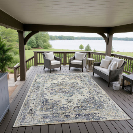 Dalyn Jericho JC6 Linen Rug outdoor lifestyle image