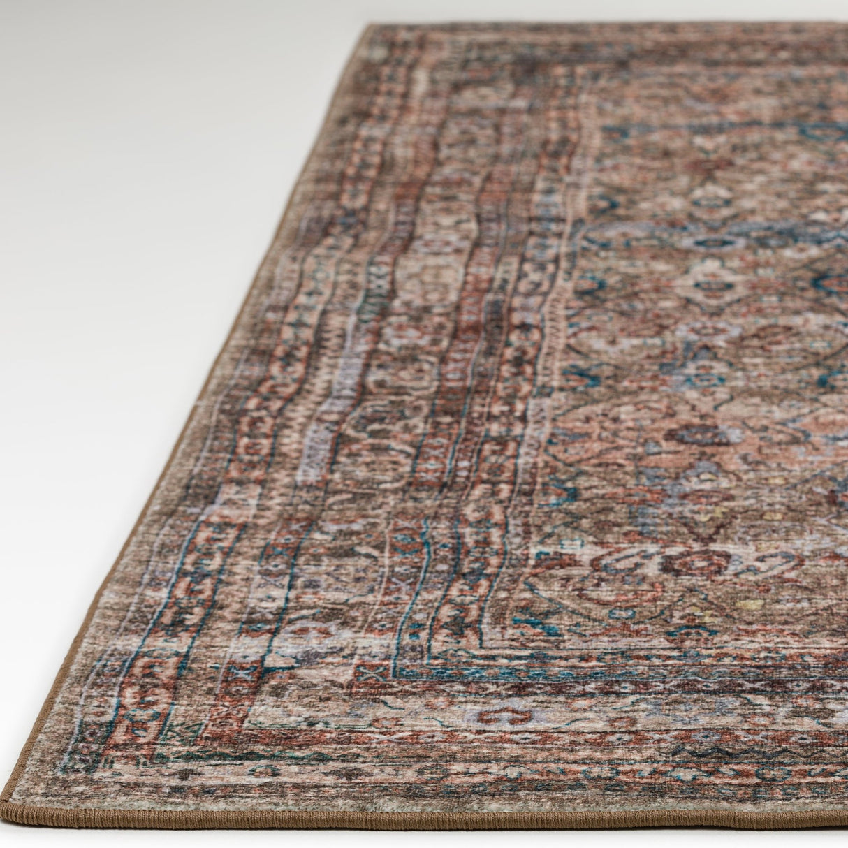 Dalyn Jericho JC7 Latte Rug finished edge detail