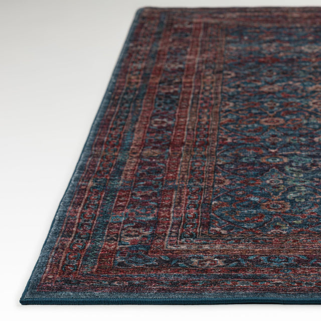 Dalyn Jericho JC7 Navy Rug finished edge detail