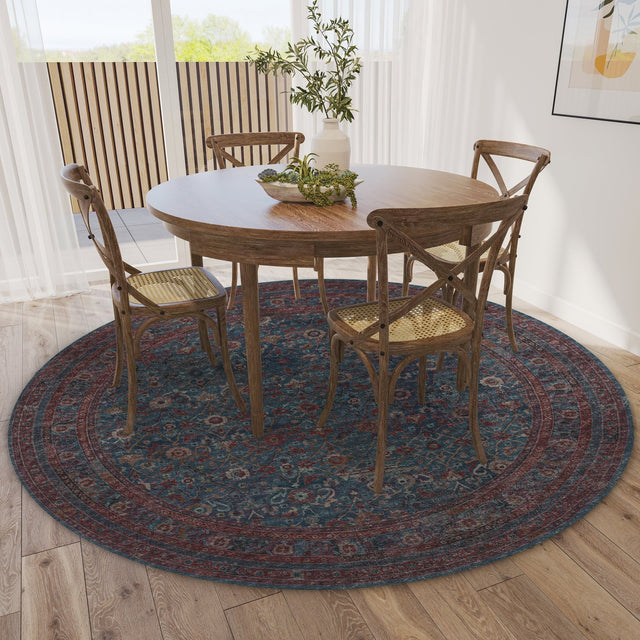 Dalyn Jericho JC7 Navy Rug shown in a room