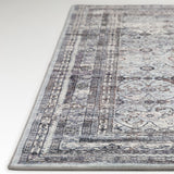 Dalyn Jericho JC7 Pewter Rug finished edge detail