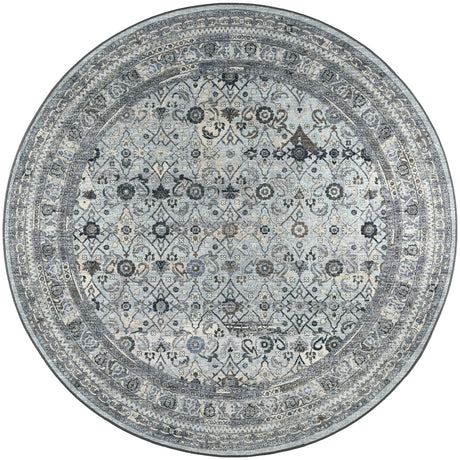 Dalyn Jericho JC7 Pewter Rug round rug