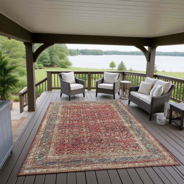 Dalyn Jericho JC7 Scarlett Rug outdoor lifestyle image