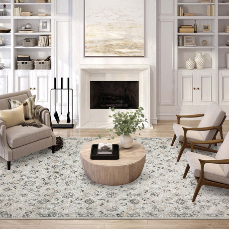 Dalyn Jericho JC8 Mink Rug shown in a room