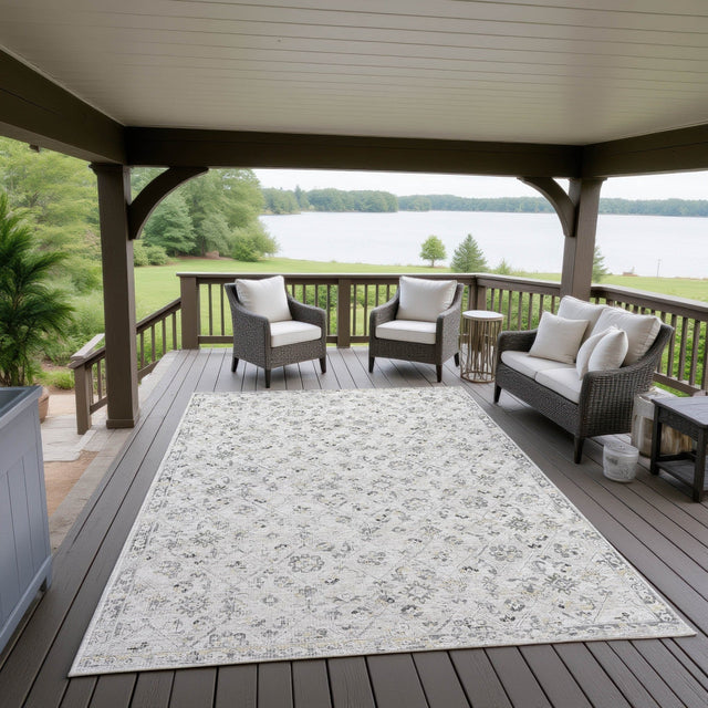 Dalyn Jericho JC8 Mink Rug outdoor lifestyle image