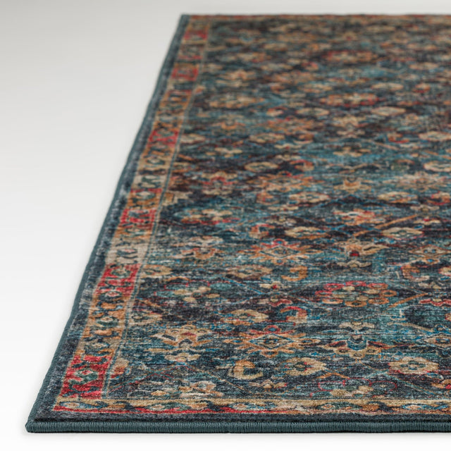 Dalyn Jericho JC8 Navy Rug finished edge detail