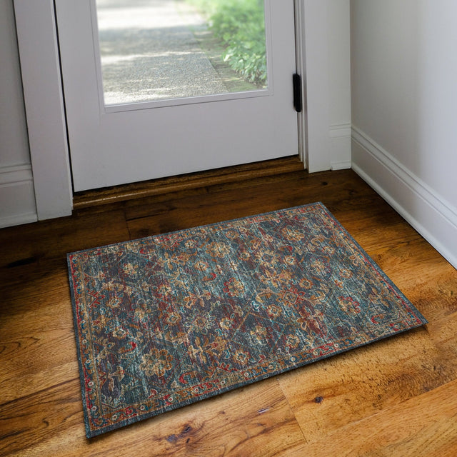 Dalyn Jericho JC8 Navy Rug shown in a room