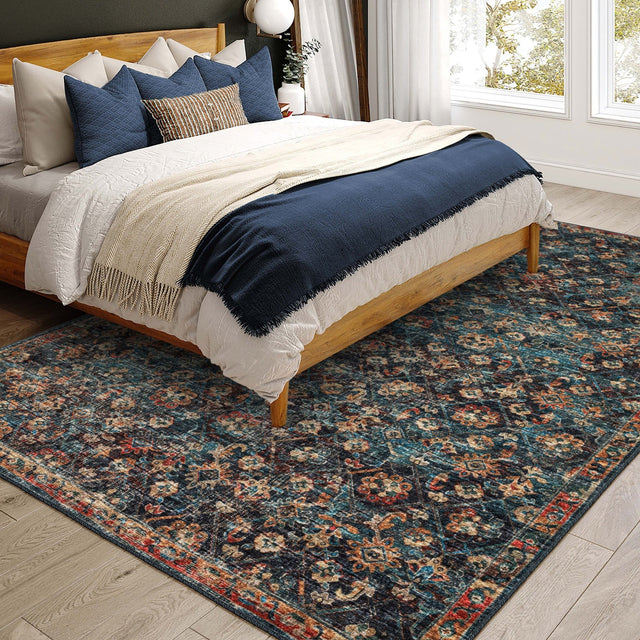 Dalyn Jericho JC8 Navy Rug shown in a room