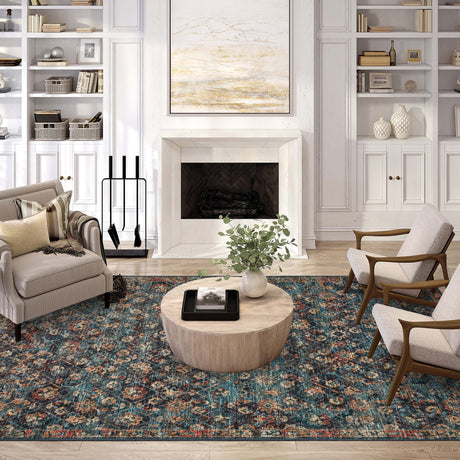 Dalyn Jericho JC8 Navy Rug shown in a room