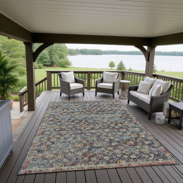 Dalyn Jericho JC8 Navy Rug outdoor lifestyle image