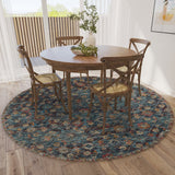 Dalyn Jericho JC8 Navy Rug shown in a room