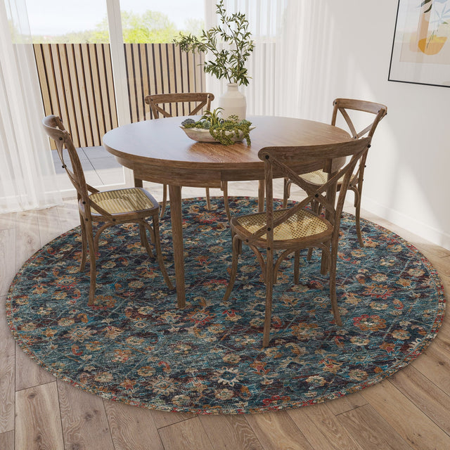 Dalyn Jericho JC8 Navy Rug shown in a room