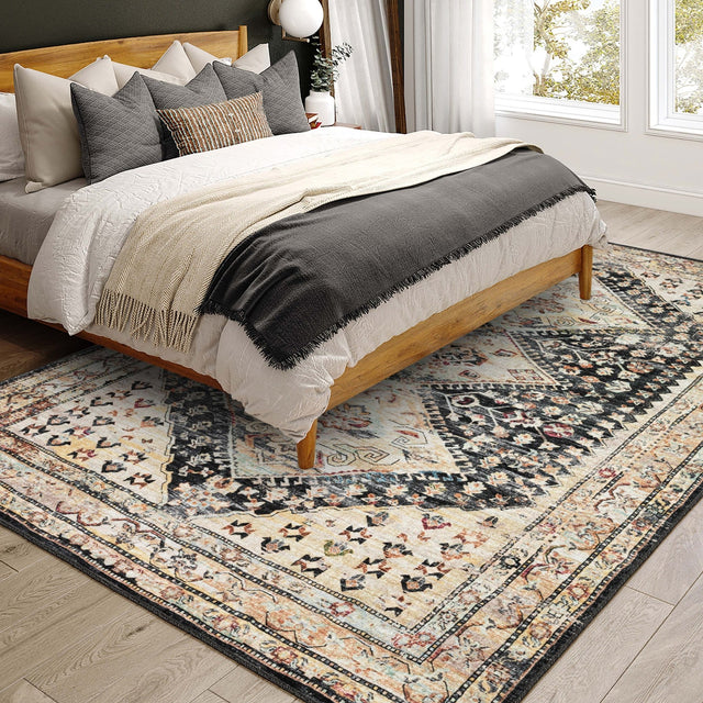 Dalyn Jericho JC9 Midnight Rug shown in a room