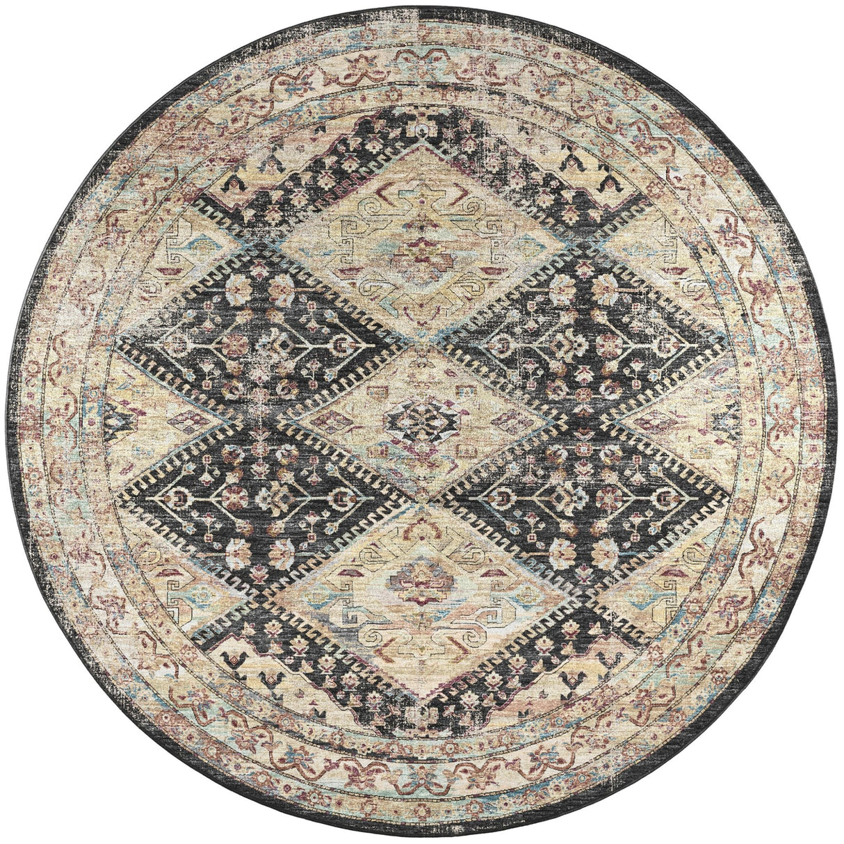 Dalyn Jericho JC9 Midnight Rug round rug