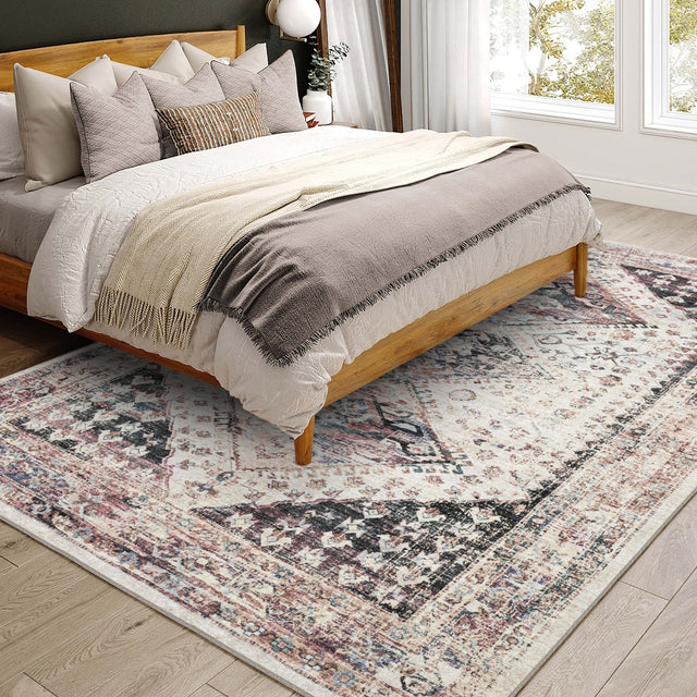 Dalyn Jericho JC9 Pearl Rug shown in a room