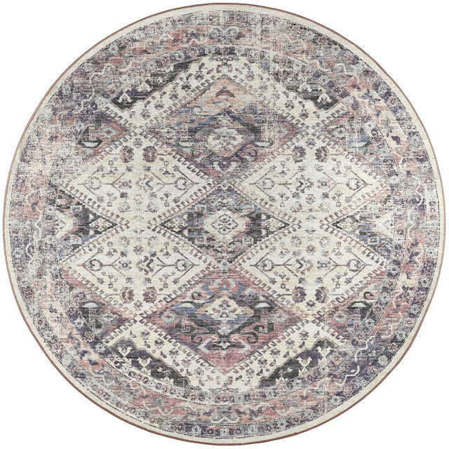 Dalyn Jericho JC9 Pearl Rug round rug