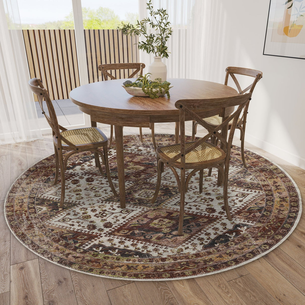 Dalyn Jericho JC9 Putty Rug shown in a room