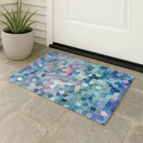 Dalyn Kaleidoscope KL1 Transitional Machine Made Turquoise Rug