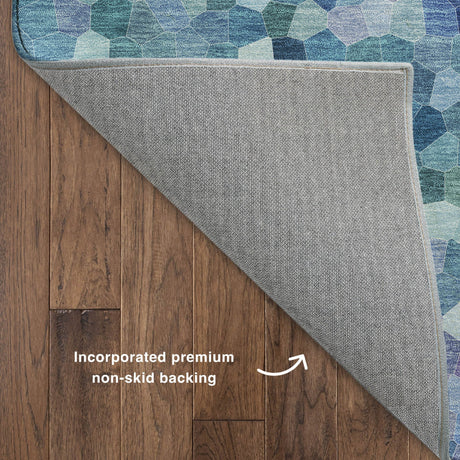 Dalyn Kaleidoscope KL1 Transitional Machine Made Turquoise Rug