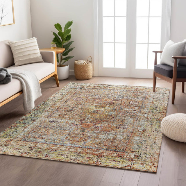 Dalyn Karaj KJ1 Coral Rug shown in a room