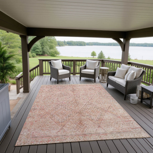 Dalyn Karaj KJ10 Pink Rug outdoor lifestyle image
