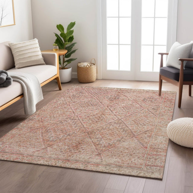 Dalyn Karaj KJ10 Pink Rug shown in a room