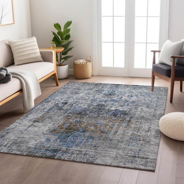 Dalyn Karaj KJ2 Blue Rug shown in a room