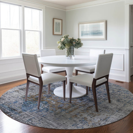Dalyn Karaj KJ2 Blue Rug shown in a room
