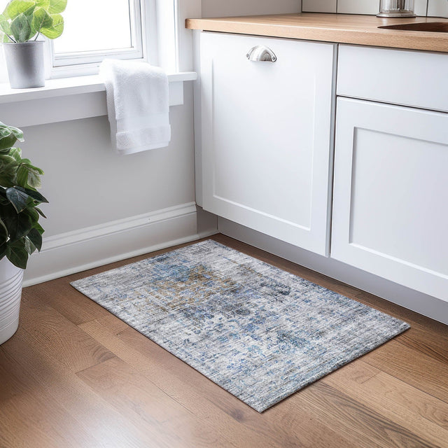 Dalyn Karaj KJ2 Blue Rug shown in a room