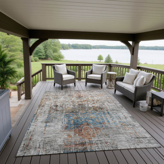 Dalyn Karaj KJ2 Copper Rug outdoor lifestyle image