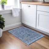 Dalyn Karaj KJ3 Blue Rug shown in a room