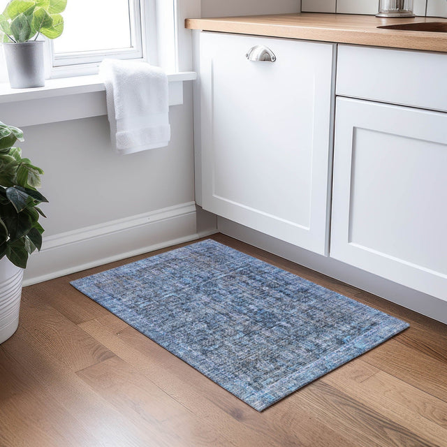 Dalyn Karaj KJ3 Blue Rug shown in a room