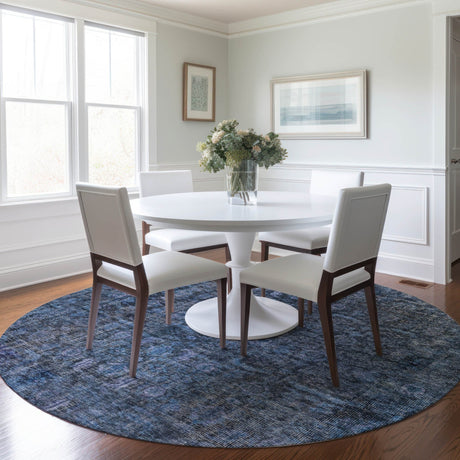 Dalyn Karaj KJ3 Blue Rug shown in a room